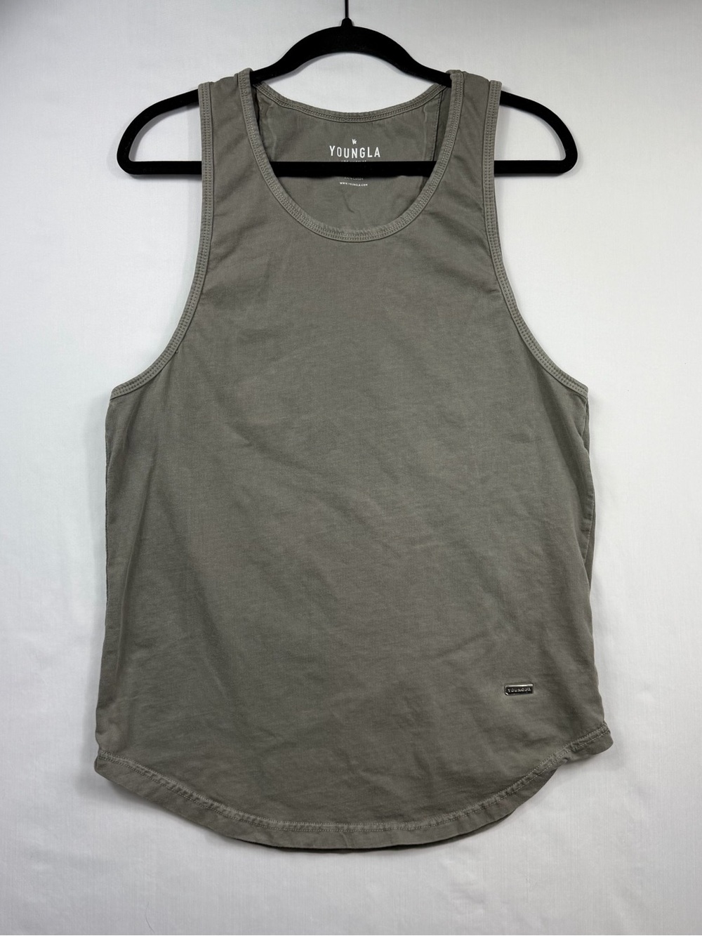 YoungLA Men's Tank Top Small Gray/Green Size Small